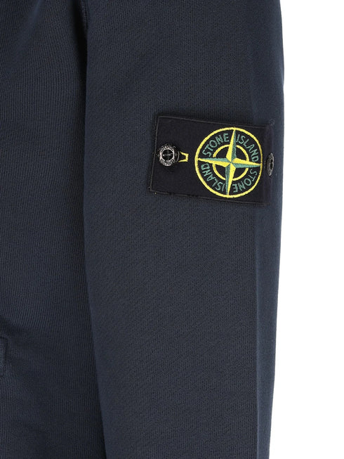 Stone Island Logo Patch Zip-Up Hoodie
